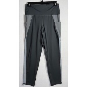 Aerie Chill Play Move Leggings Women L Gray High Rise Pockets Athletic Stretch